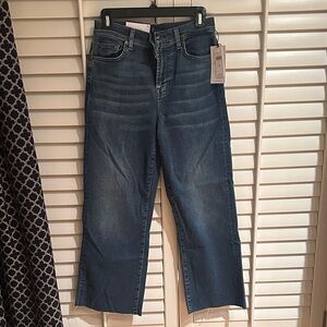 7 For All Mankind Cropped Blue Jeans